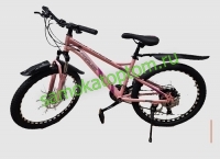 Велосипед PARUISI 24" 21 скорость, розовый (сталь). - Самокаты оптом