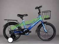 Велосипед  TJGUAN  12" c корзиной голубой - Самокаты оптом